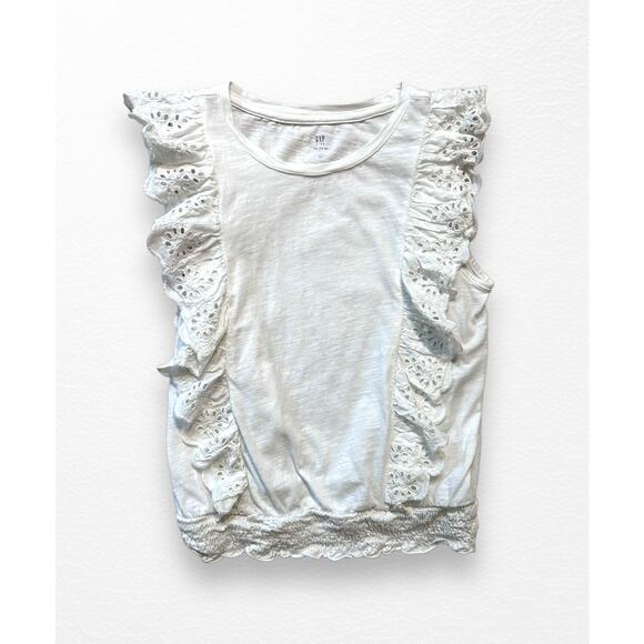 Gap Eyelet Flutter Shirt, Size 14 - Picture 5 of 6